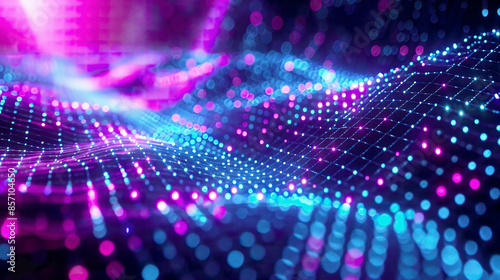 Wallpaper Mural Abstract representation of blockchain technology vibrant digital network patterns blue and purple hues futuristic background  Torontodigital.ca