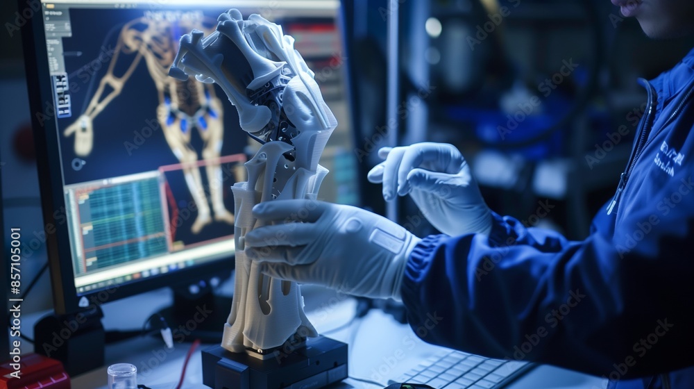 Biomedical engineers use 3D printing and design software to enhance and customize advanced prosthetics.