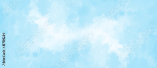 Blue sky with cloud .Beautiful blue sky with white clouds .bright cloud cover in the sun calm clear winter air background .gradient light white background.	