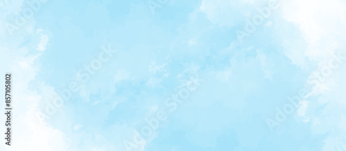 Blue sky with cloud .Beautiful blue sky with white clouds .bright cloud cover in the sun calm clear winter air background .gradient light white background.	