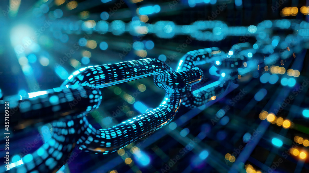 Concept of smart contract digital agreement with blockchain elements futuristic design blue and green glowing interfacemodern technology background Concept of smart contract digital agreement with blockchain elements futuristic design blue and green glowing interfacemodern technology background