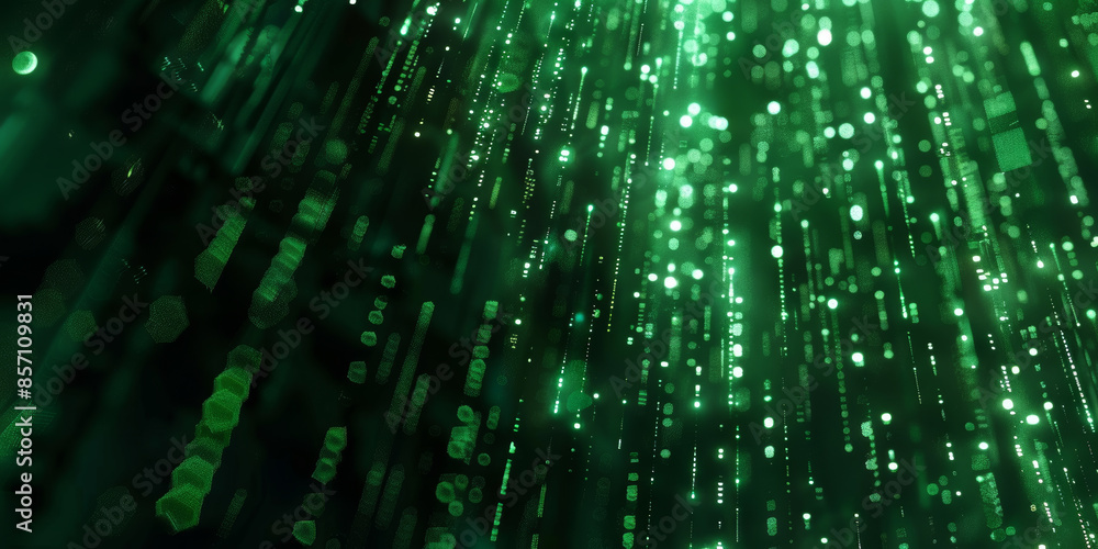 Abstract Green Data Stream Futuristic Digital Background Abstract Green Data Stream Futuristic Digital Background