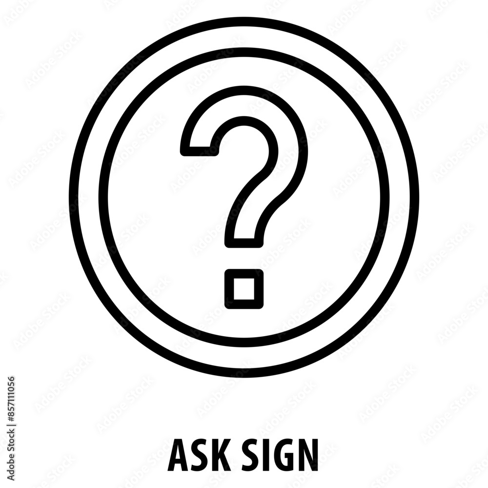 Ask sign Icon simple and easy to edit for your design elements Ask sign Icon simple and easy to edit for your design elements