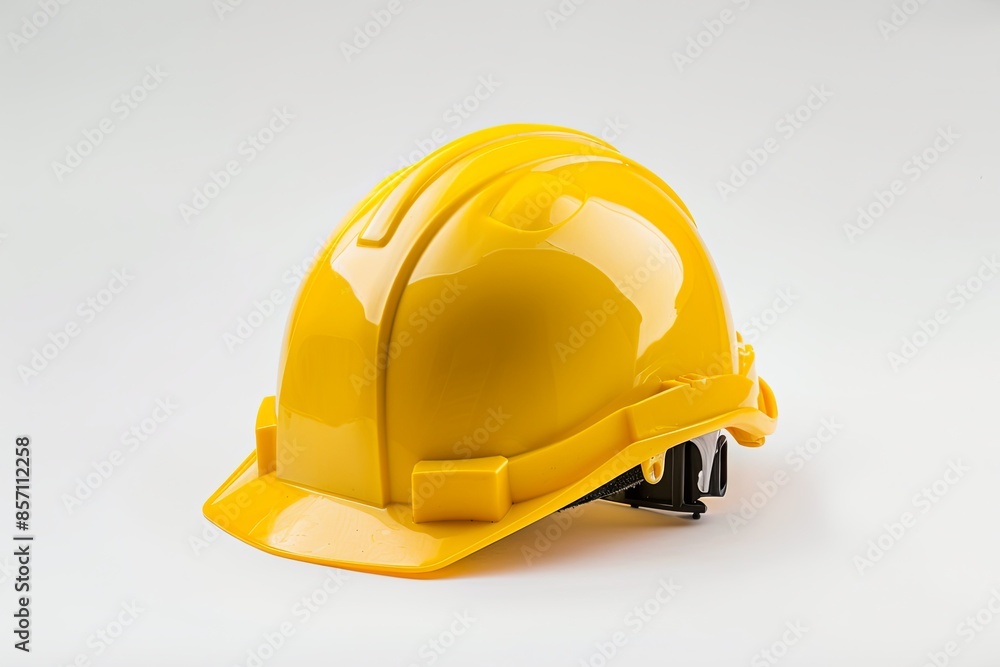 Professional photography of yellow construction protection helmet on isolated white background Professional photography of yellow construction protection helmet on isolated white background
