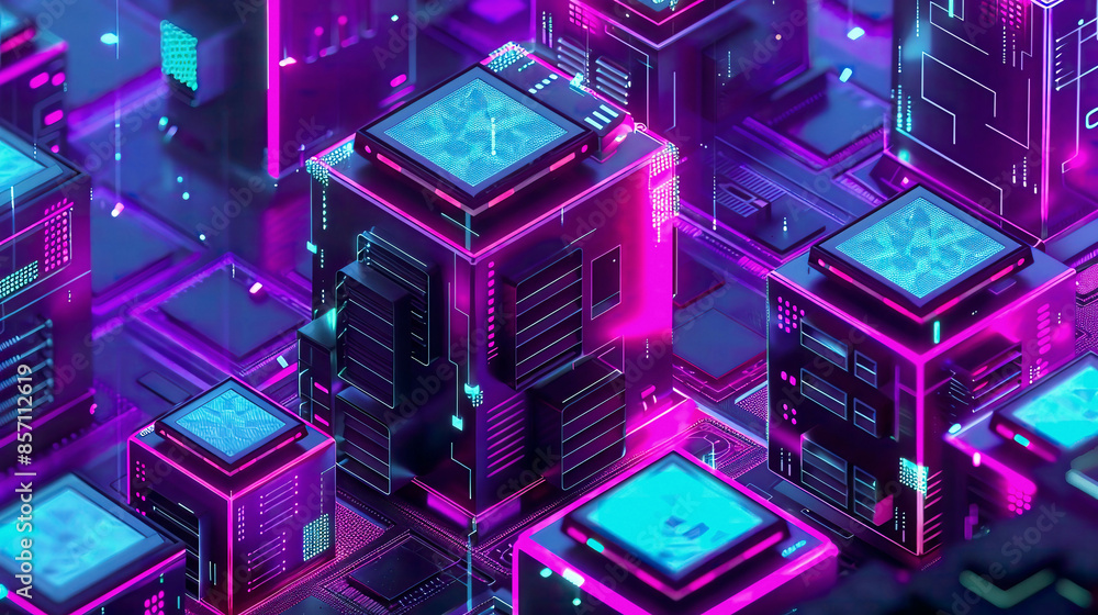 Futuristic blockchain data storage sleek servers vibrant Futuristic blockchain data storage sleek servers vibrant