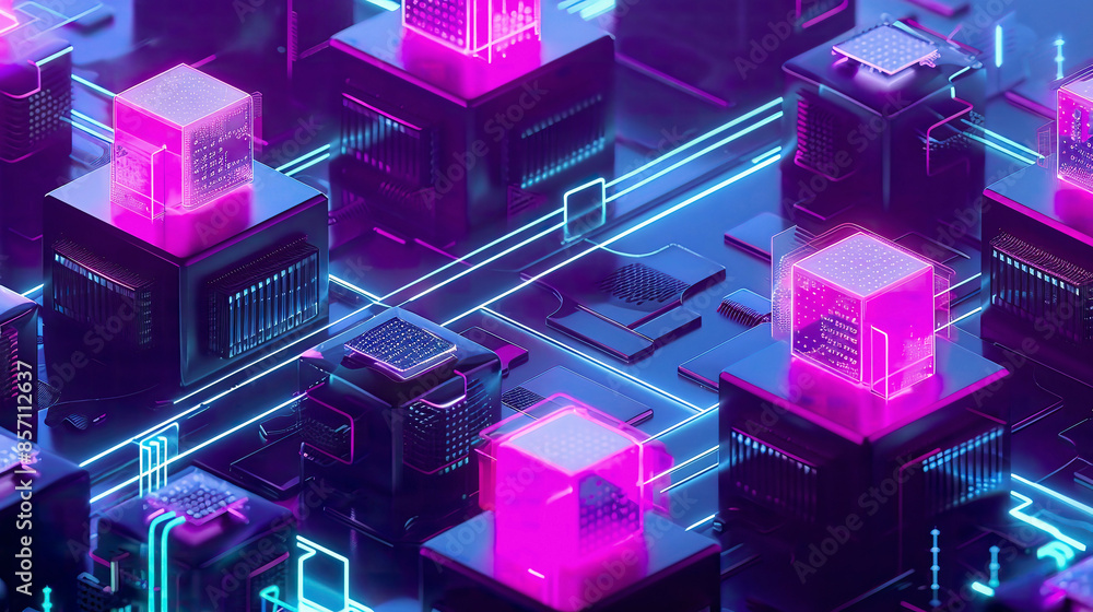 Futuristic blockchain data storage sleek servers vibrant Futuristic blockchain data storage sleek servers vibrant