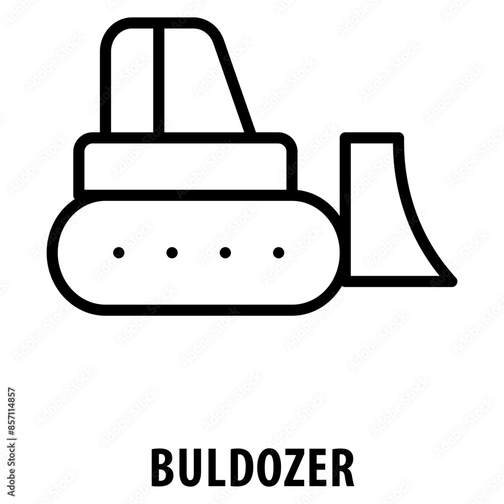 Buldozer Icon simple and easy to edit for your design elements Buldozer Icon simple and easy to edit for your design elements