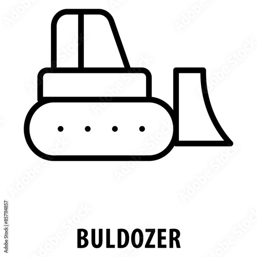 Buldozer Icon simple and easy to edit for your design elements