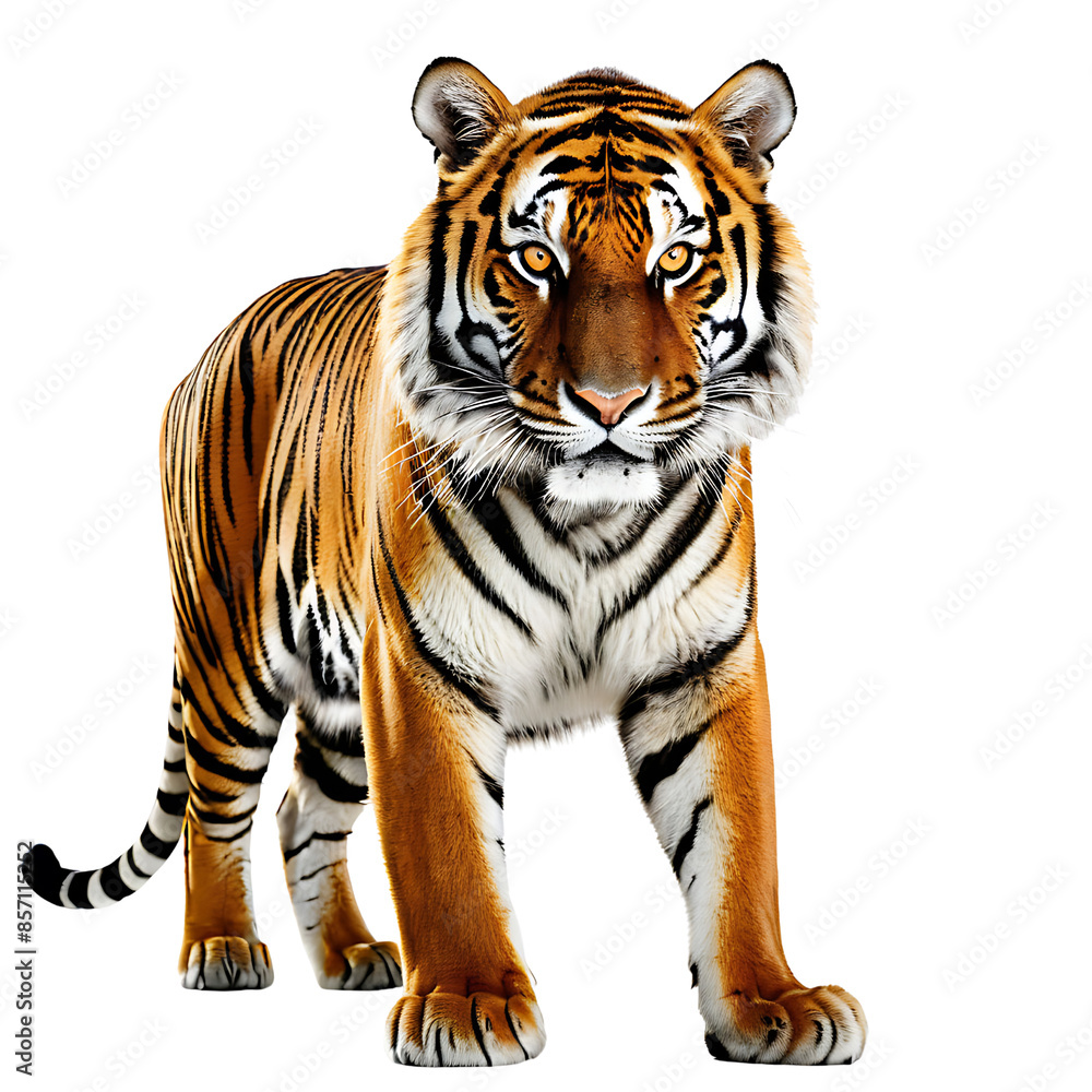 Fototapeta premium Tiger on White Background