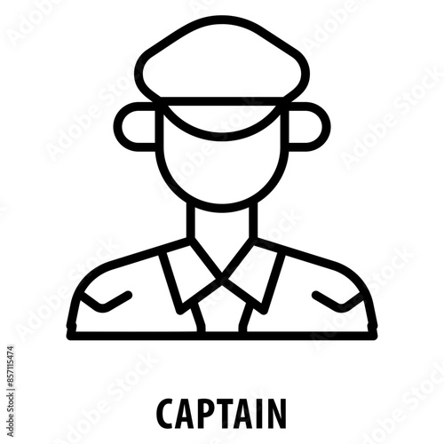 Captain Icon simple and easy to edit for your design elements