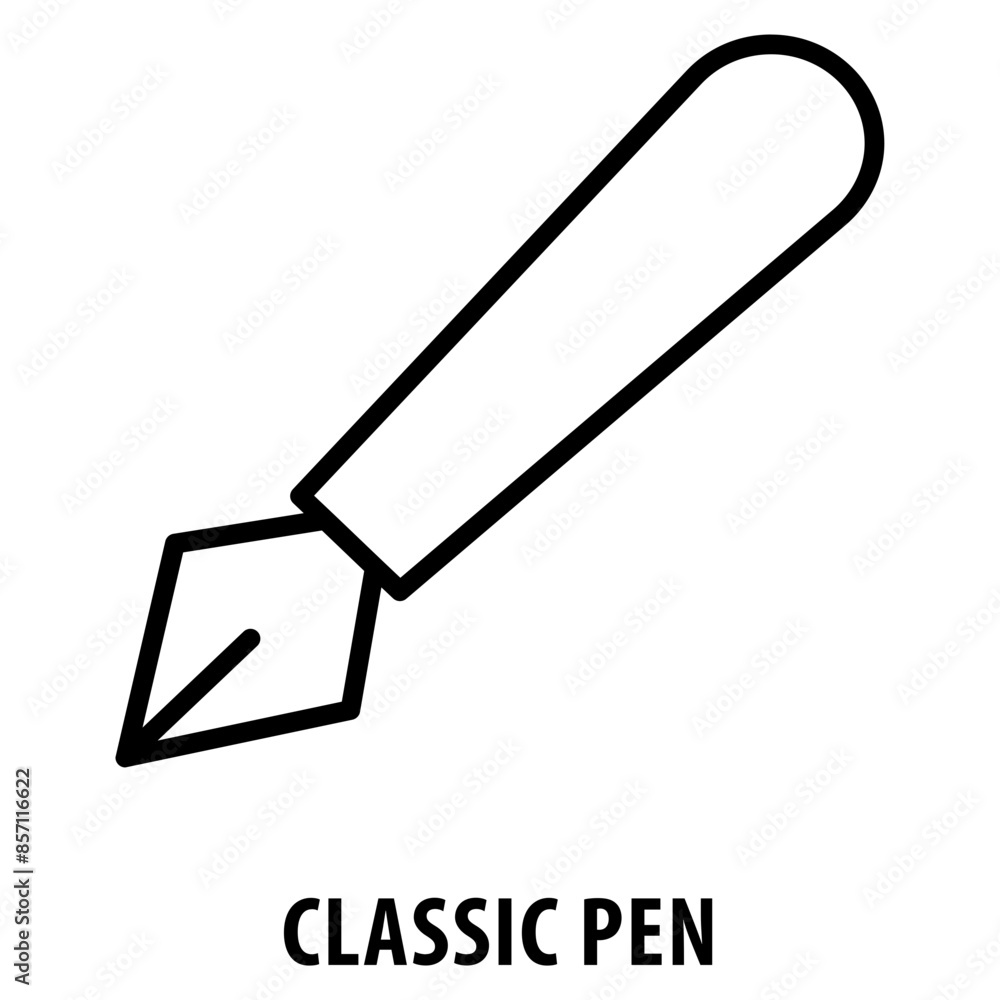 Classic Pen Icon simple and easy to edit for your design elements Classic Pen Icon simple and easy to edit for your design elements