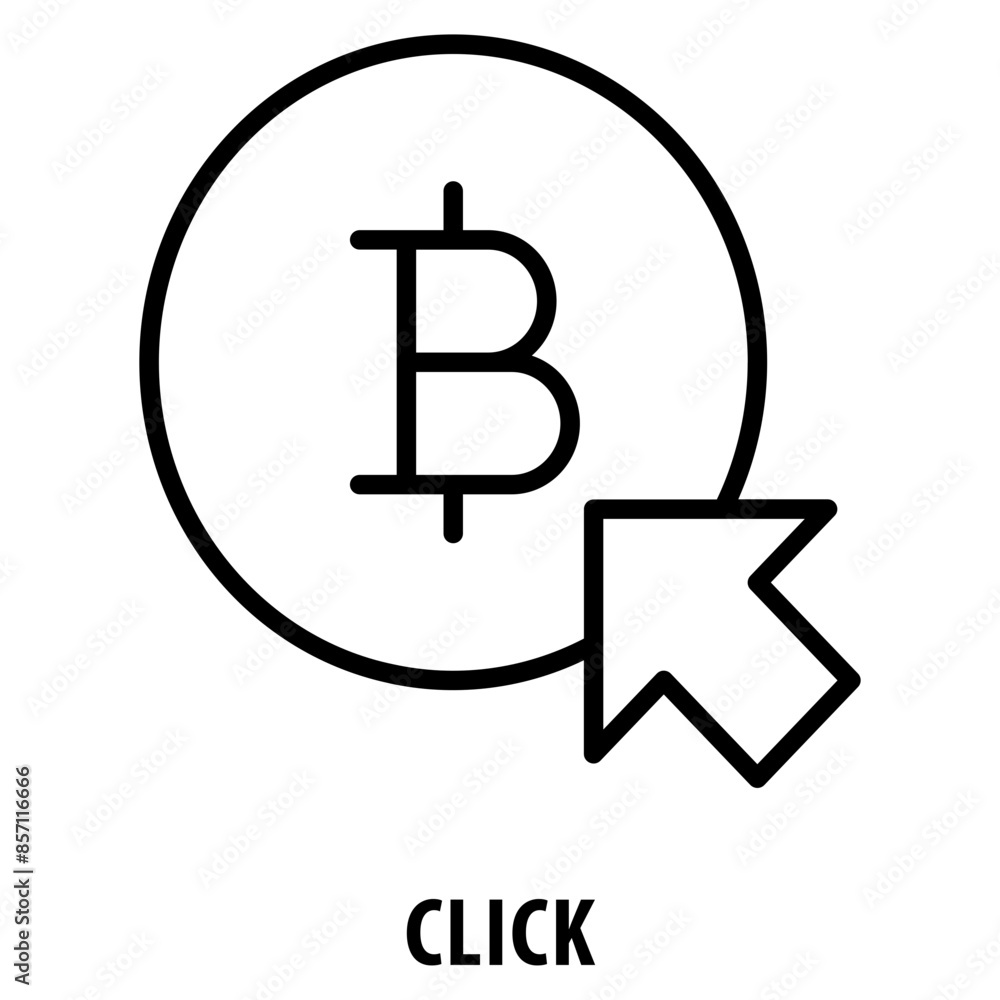 Click Icon simple and easy to edit for your design elements