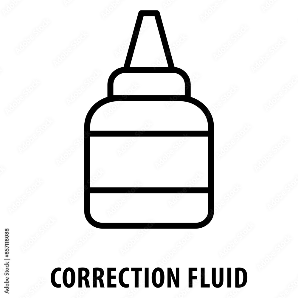 Correction fluid Icon simple and easy to edit for your design elements Correction fluid Icon simple and easy to edit for your design elements