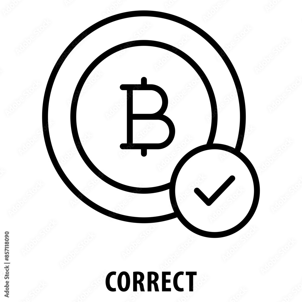 Correct Icon simple and easy to edit for your design elements Correct Icon simple and easy to edit for your design elements