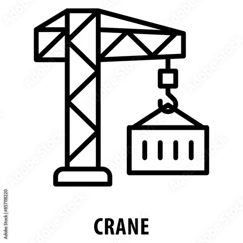 Crane Icon simple and easy to edit for your design elements © yudi