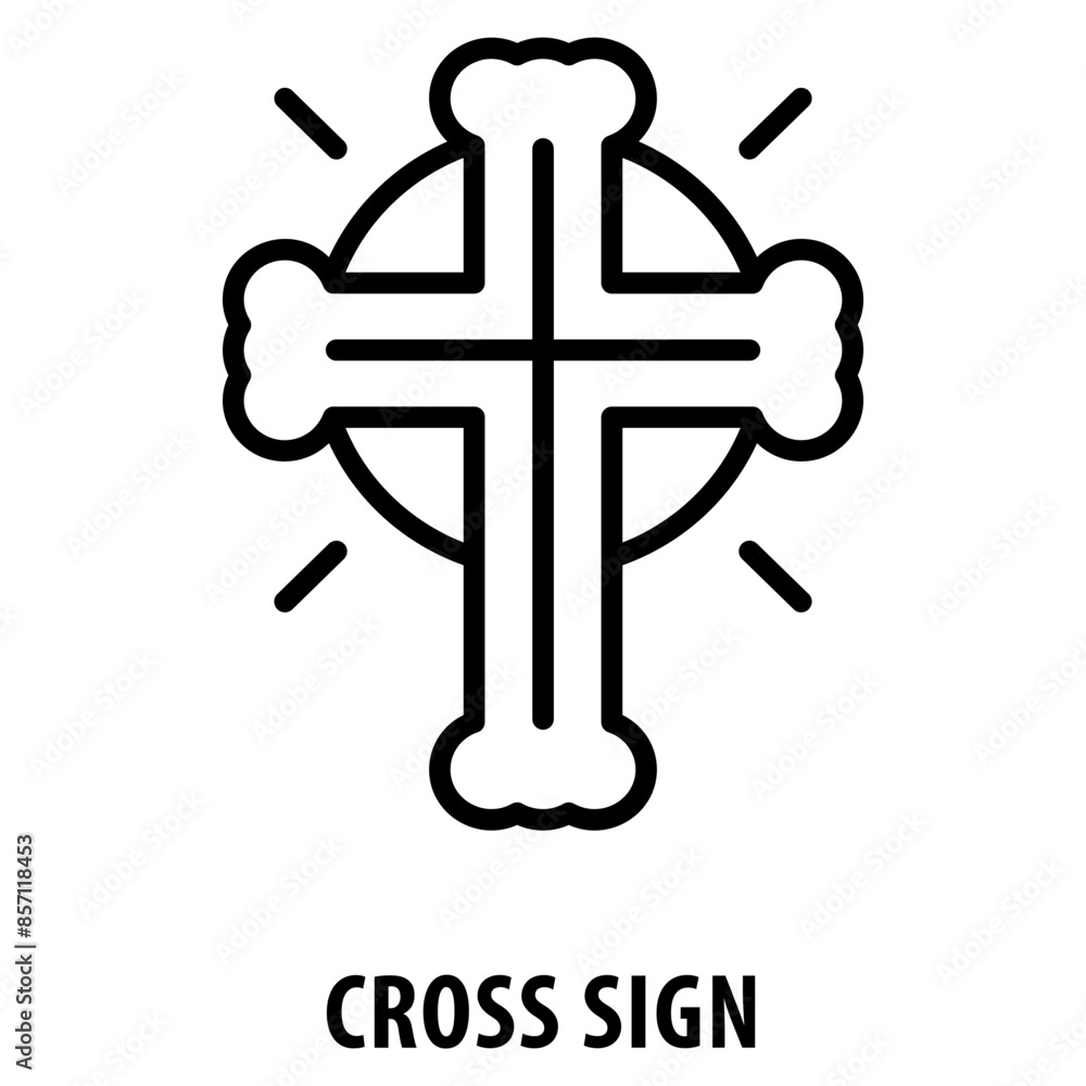 Cross Sign Icon simple and easy to edit for your design elements Cross Sign Icon simple and easy to edit for your design elements