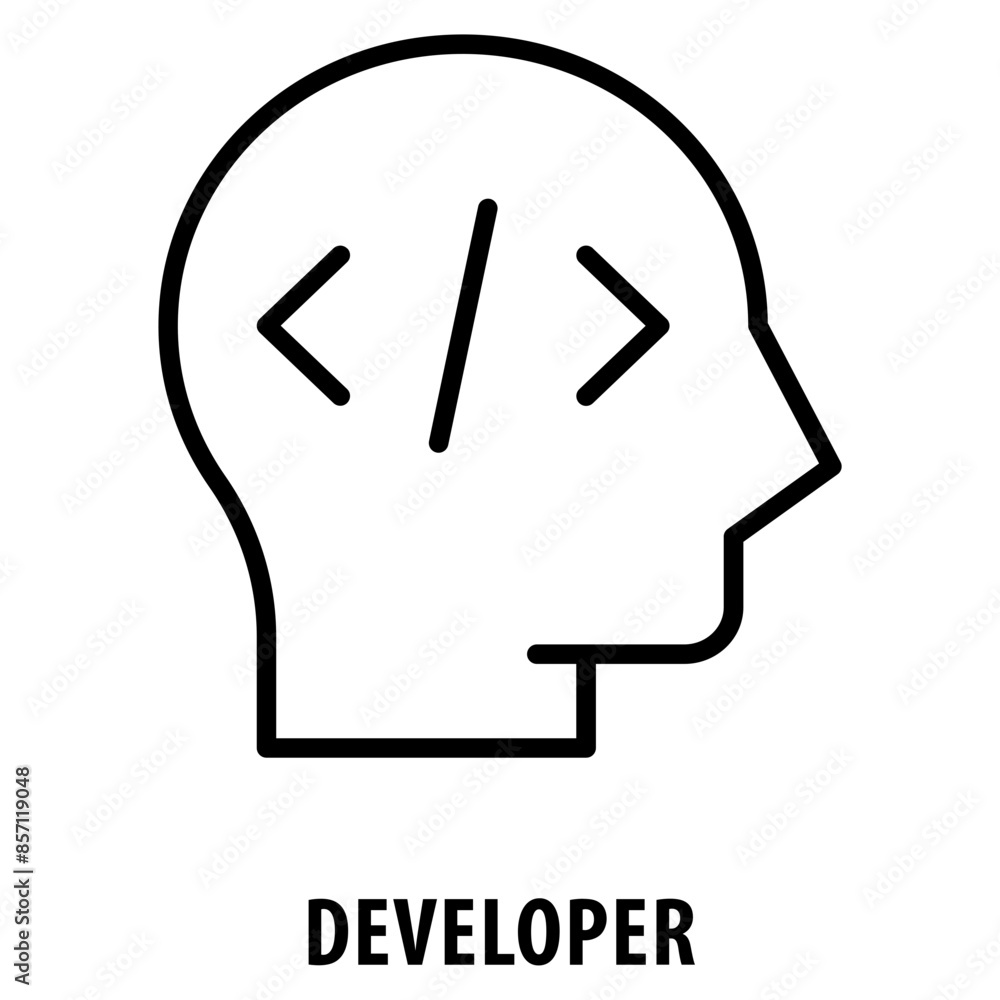 Developer Icon simple and easy to edit for your design elements Developer Icon simple and easy to edit for your design elements