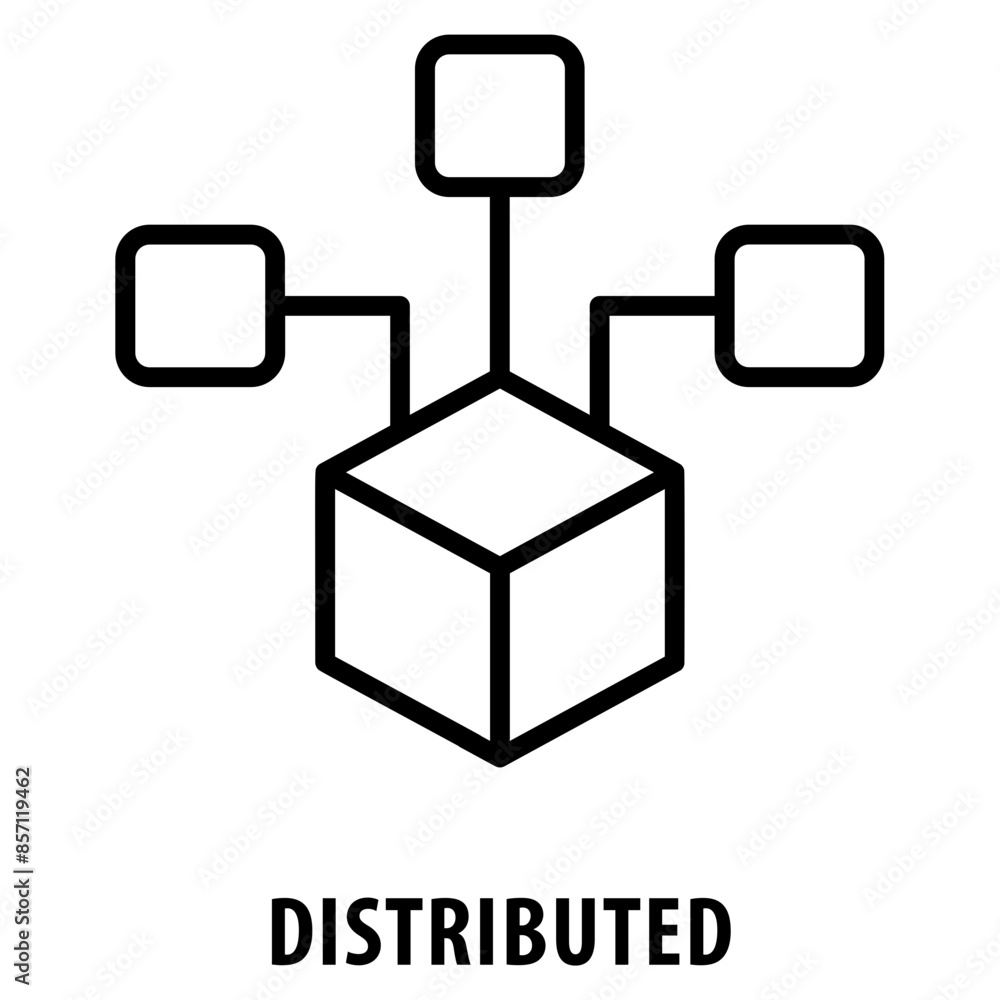 Distributed Icon simple and easy to edit for your design elements Distributed Icon simple and easy to edit for your design elements
