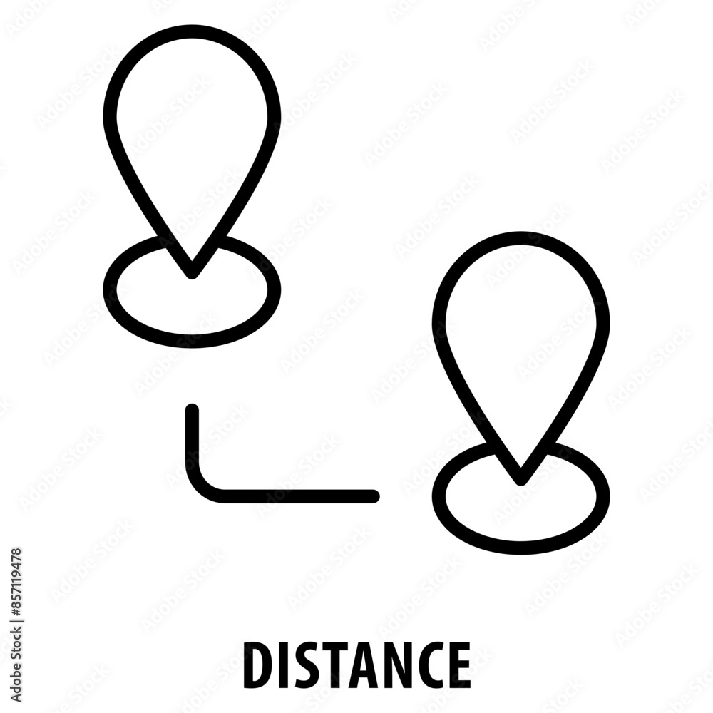 Distance Icon simple and easy to edit for your design elements Distance Icon simple and easy to edit for your design elements