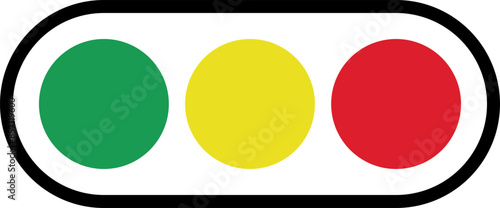 シンプルな信号機のアイコン