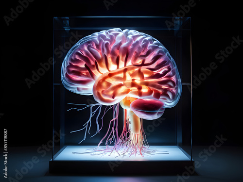 Wallpaper Mural Image of brain on black background  Torontodigital.ca