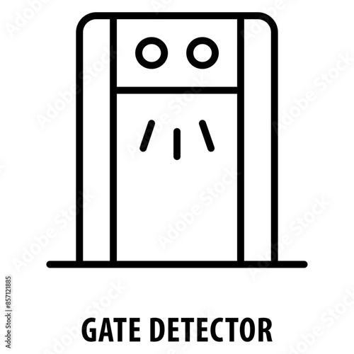 Gate Detector Icon simple and easy to edit for your design elements