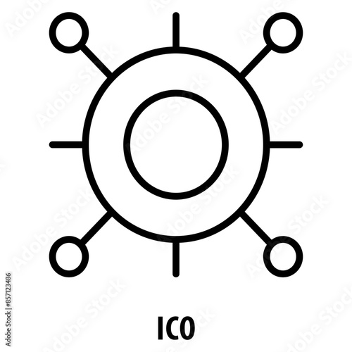ICO Icon simple and easy to edit for your design elements