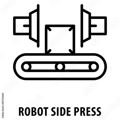 industrial robot side press Icon simple and easy to edit for your design elements