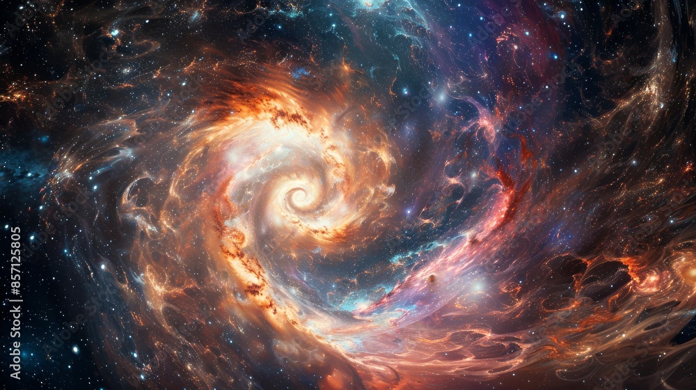 Cosmic Spiral Galaxy: A Celestial Tapestry Cosmic Spiral Galaxy: A Celestial Tapestry