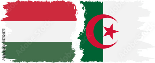 Free Download Algeria and Hungary grunge flags connection vector - GFXLoad