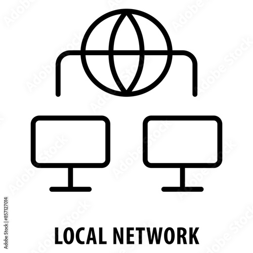Local Network Icon simple and easy to edit for your design elements