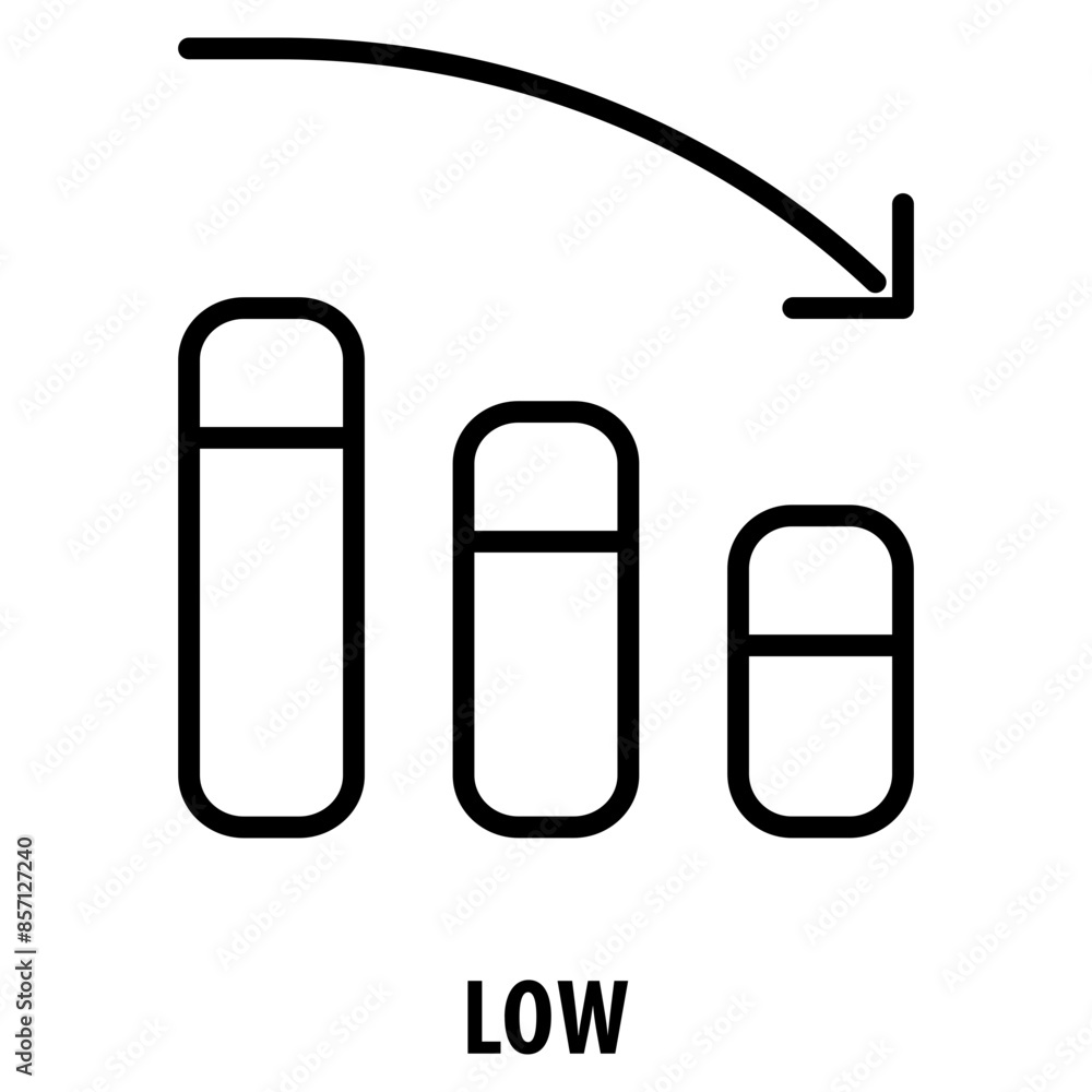 Low Icon simple and easy to edit for your design elements