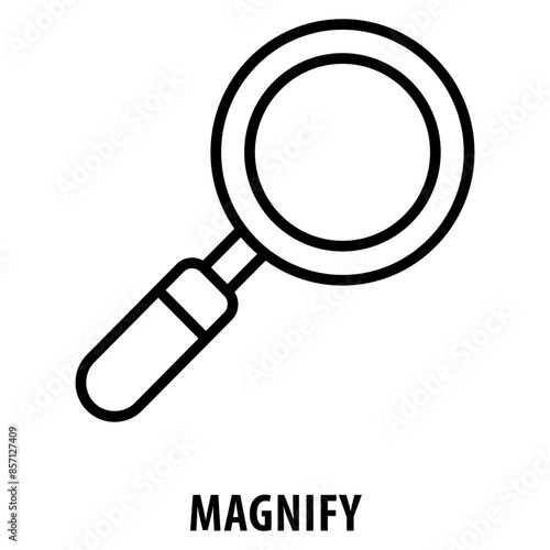 magnify Icon simple and easy to edit for your design elements