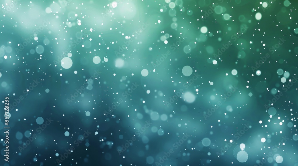 Smooth blue to green gradient with glowing dots snowflake-like patterns. background Smooth blue to green gradient with glowing dots snowflake-like patterns. background