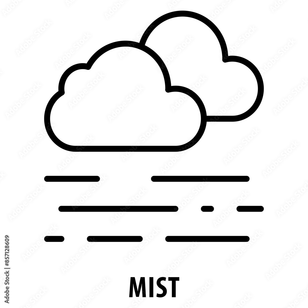 Mist Icon simple and easy to edit for your design elements Mist Icon simple and easy to edit for your design elements