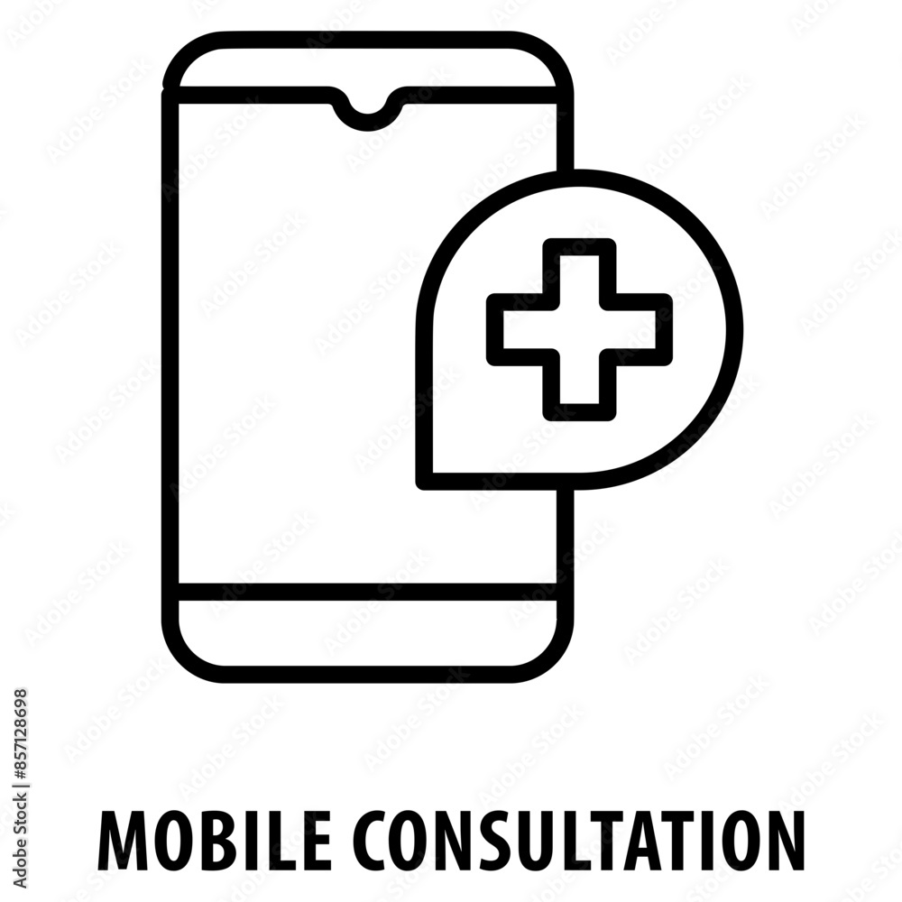 Mobile consultation Icon simple and easy to edit for your design elements Mobile consultation Icon simple and easy to edit for your design elements