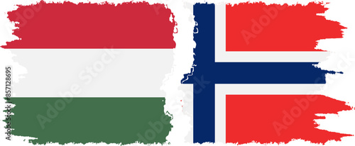 Norway and Hungary grunge flags connection vector Free Download Norway and Hungary grunge flags connection vector - GFXLoad