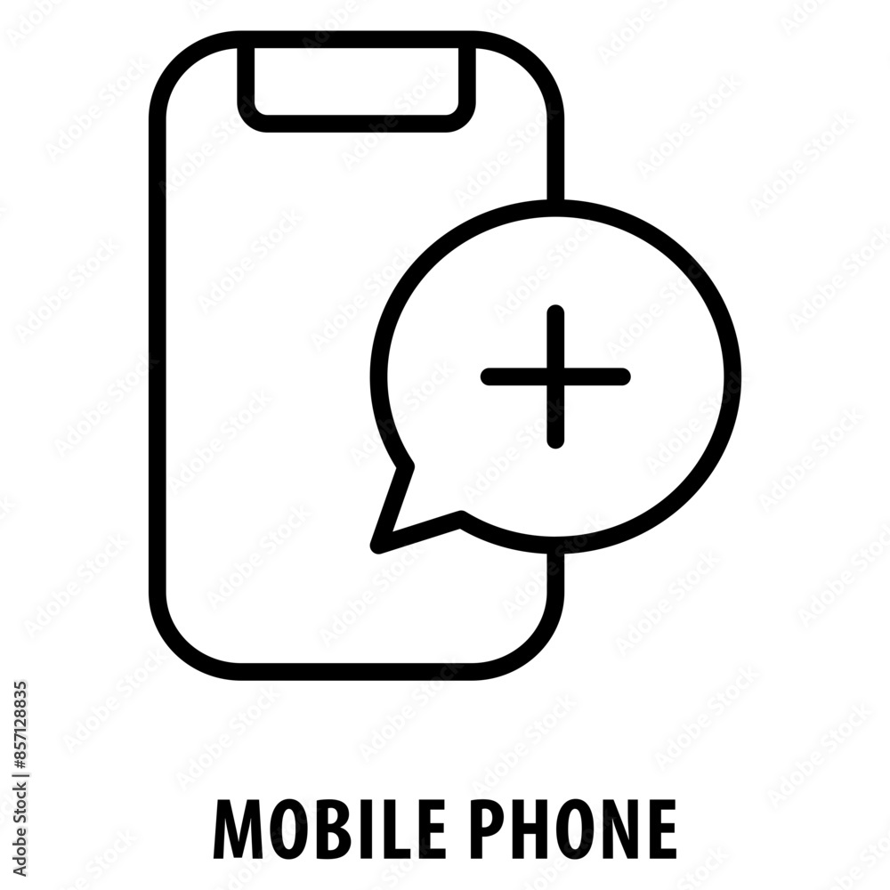 Obraz premium Mobile phone Icon simple and easy to edit for your design elements