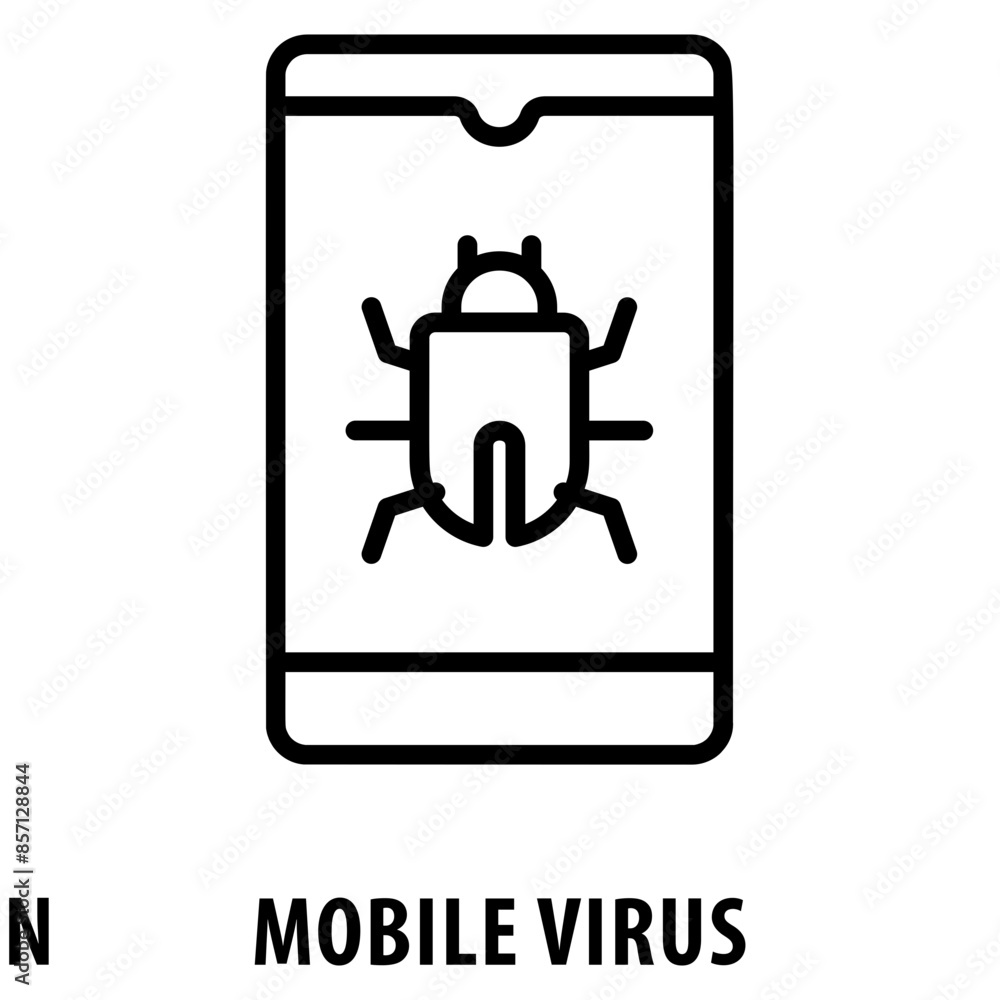 Mobile Virus Icon simple and easy to edit for your design elements Mobile Virus Icon simple and easy to edit for your design elements