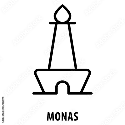Monas Icon simple and easy to edit for your design elements