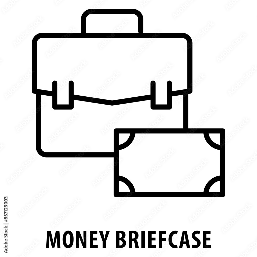 Money Briefcase Icon simple and easy to edit for your design elements Money Briefcase Icon simple and easy to edit for your design elements