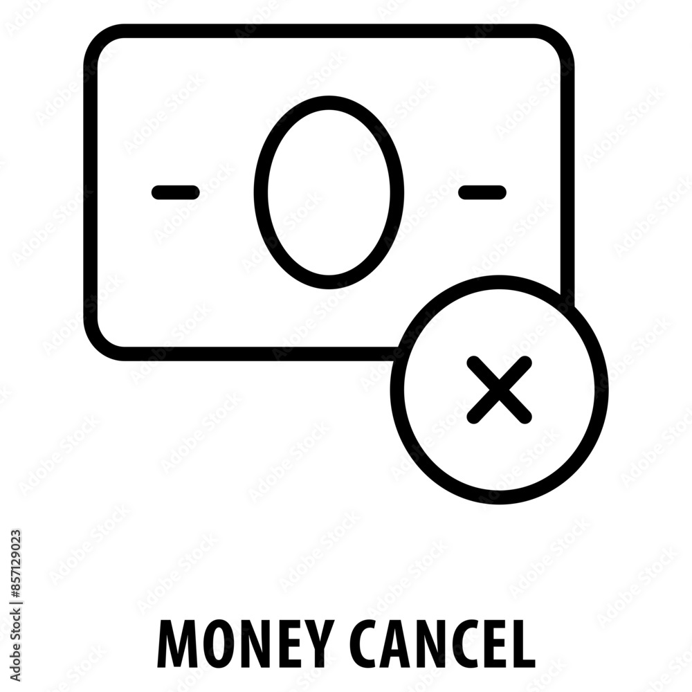 Money Cancel Icon simple and easy to edit for your design elements Money Cancel Icon simple and easy to edit for your design elements