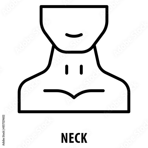 Neck Icon simple and easy to edit for your design elements