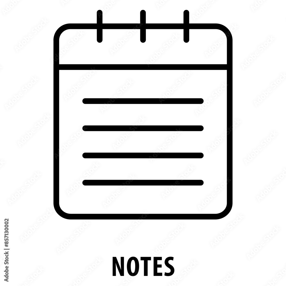 Notes Icon simple and easy to edit for your design elements Notes Icon simple and easy to edit for your design elements