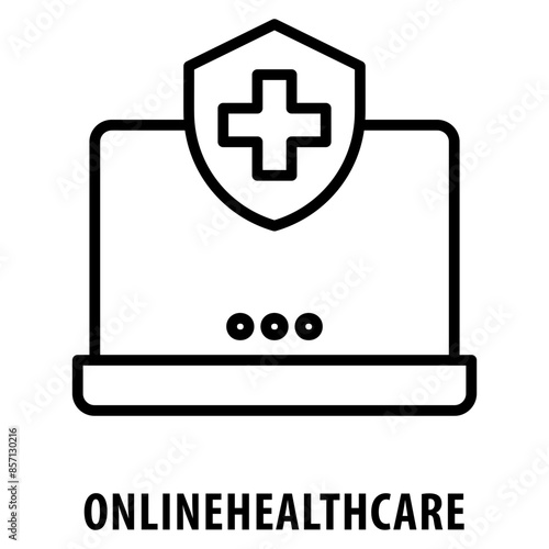 OnlineHealthcare Icon simple and easy to edit for your design elements photo