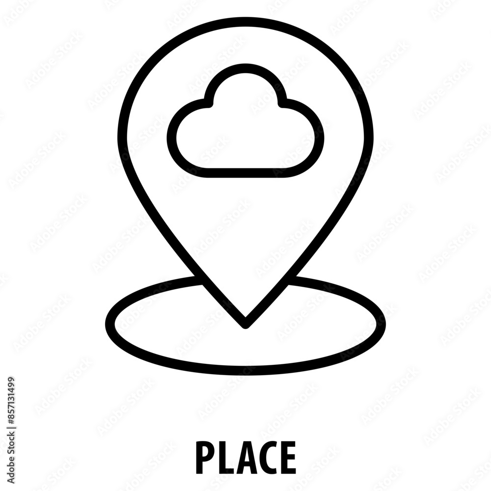 Place Icon simple and easy to edit for your design elements Place Icon simple and easy to edit for your design elements