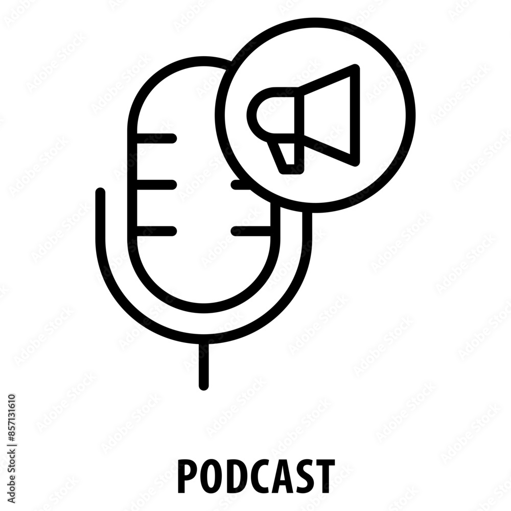 Podcast Icon simple and easy to edit for your design elements Podcast Icon simple and easy to edit for your design elements