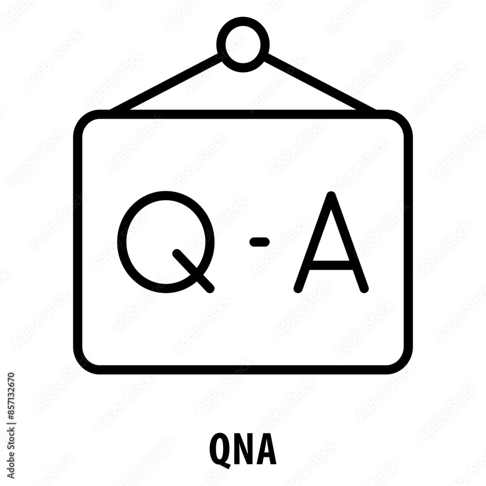QnA Icon simple and easy to edit for your design elements QnA Icon simple and easy to edit for your design elements
