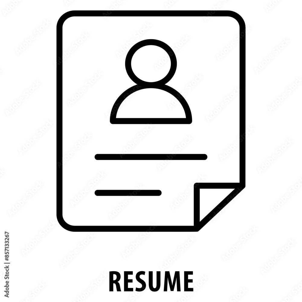 Resume Icon simple and easy to edit for your design elements Resume Icon simple and easy to edit for your design elements