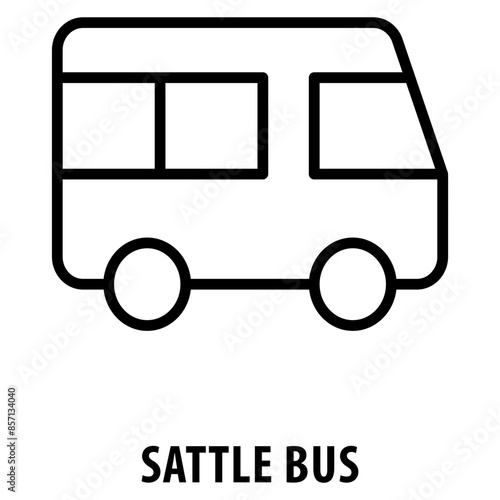 Sattle bus Icon simple and easy to edit for your design elements photo